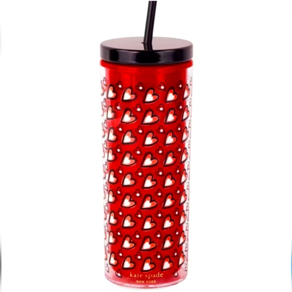 Kate Spade Red Heart Tumbler, 20oz Insulated Tumbler